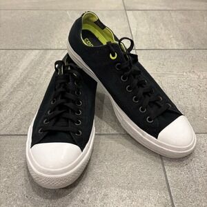 Converse Chuck Taylor All Star II Ox Shoes Men's Size 12 Black LUNARLON 153541C‎